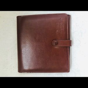 Leather Barrington check book’s cover